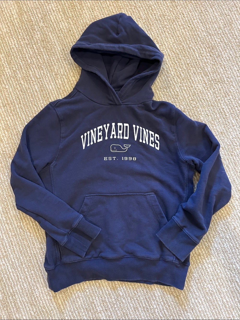 Vineyard Vines Kid’s Navy Logo Hoodie, size M